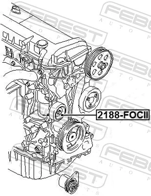 Polea guía correa poli V para Ford S-Max  CA1