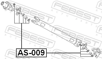 AS009 Febest Cruceta transmision