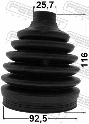 2317EOS Febest Fuelle transmisión delantero exterior