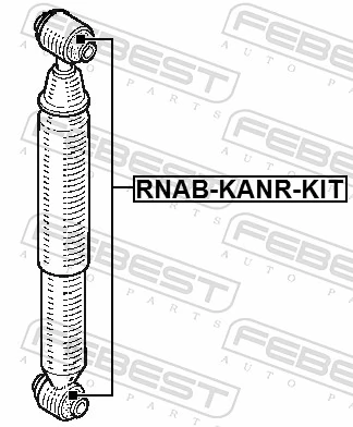 Silentblock amortiguador trasero para Renault Kangoo II KW0, KW1