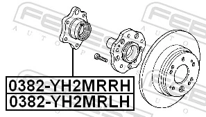0382YH2MRRH Febest Rodamiento de rueda trasera