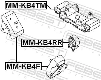 MMKB4TM Febest Soporte de caja de velocidades