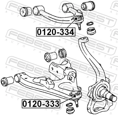 Rótula inferior de suspensión Toyota Land Cruiser 100 SUV (J10) (1998 - 2005) precio, desde 20,45 EUR