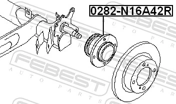 0282N16A42R Febest Buje de rueda trasero