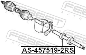 AS4575192RS Febest Soporte de rodamiento intermedio del semieje delantero