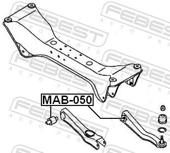 MAB050 Febest Buje interior del brazo transversal trasero