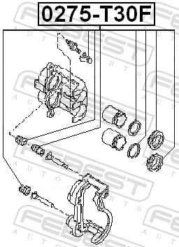  Kit de reparación de pinzas de freno Nissan X-Trail 