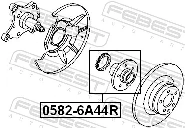 05826A44R Febest Buje de rueda trasero