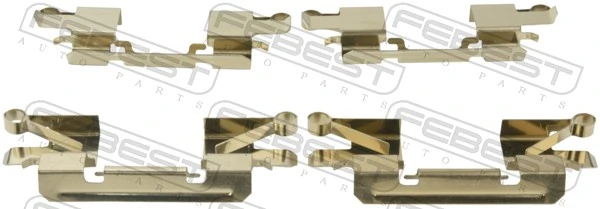  Juego de resortes de sujeción de pastillas de freno delanteras Nissan Navara 