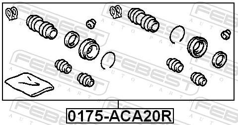  Kit de reparación de pinzas de freno trasero Toyota Yaris 