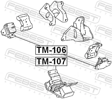 TM107 Febest Taco de motor