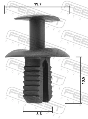 A00099139409051 VAG Clip de fijación del guardabarros delantero