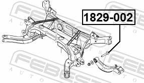 1829002 Febest Perno interior del brazo de caída trasero