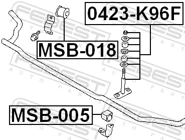 0423K96F Febest Bieleta estabilizadora delantera