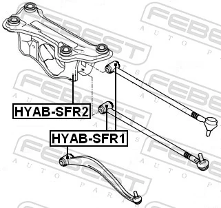 HYABSFR1 Febest Buje del brazo transversal trasero