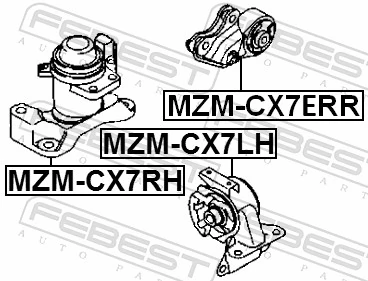 MZMCX7ERR Febest Taco de motor