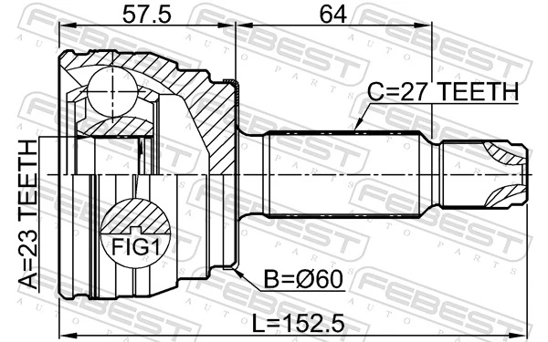 Junta homocinética exterior delantera Hyundai I30 hatchback (PD) (2016 - 2026) precio, desde 51,02 EUR