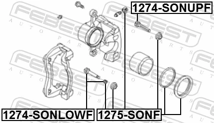 1275SONF Febest Kit de reparación de pinzas