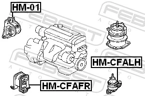 Soporte de motor delantero 50840S0A000 Honda