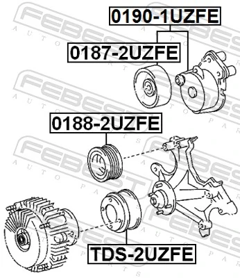  Tensor de correa de alternador Lexus LS 