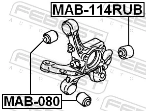 MAB114RUB Febest Buje de mangueta trasera
