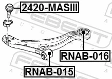 Silentblock de brazo de suspensión Renault Master III furgoneta (FV) (2010 - 2024) precio, desde 10,60 EUR