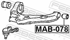 Silentblock del brazo de suspensión MB109936 Mitsubishi