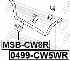 0499CW5WR Febest Estabilizador trasero