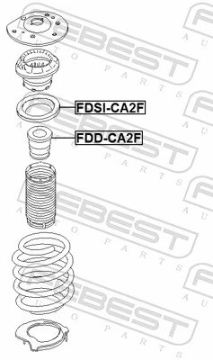 FDSICA2F Febest Espaciador de goma inferior del resorte delantero