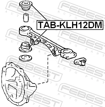 TABKLH12DM Febest Silentblock del soporte del diferencial trasero
