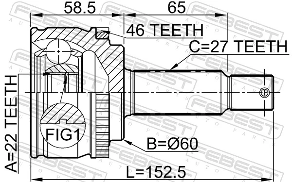 Junta homocinética exterior delantera KIA Ceed 