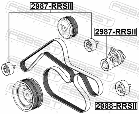 Polea guía correa poli V para Land Rover Range Rover III L322