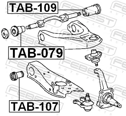 TAB109 Febest Silentblock de brazo de suspensión delantero inferior