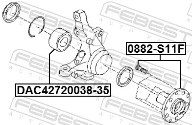 Cubo delantero para Subaru Legacy II BD, BG