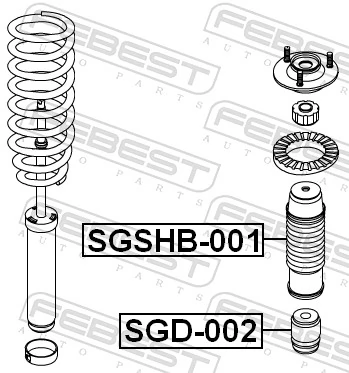 SGD002 Febest Tope de amortiguador delantero