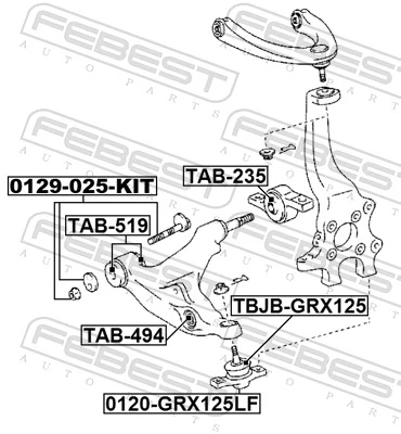 TAB519 Febest Silentblock de brazo de suspensión delantero inferior