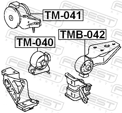 TM040 Febest Cojín del motor