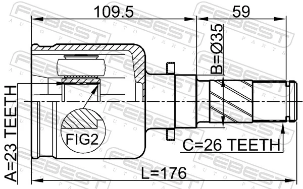 Junta homocinética interna delantera izquierda Mazda GG2522620A precio, desde 44,69 EUR