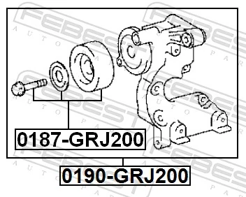  Tensor de correa poli V Toyota Land Cruiser 