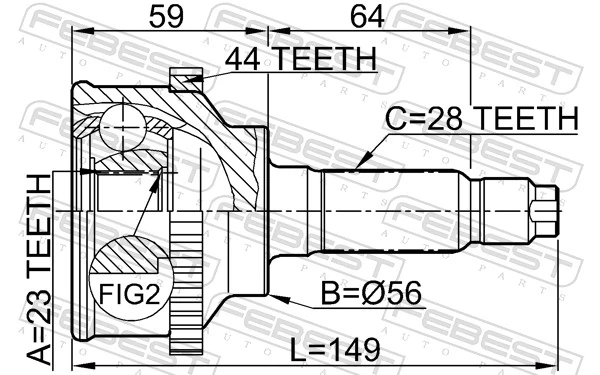 Junta homocinética exterior delantera Mazda 626 III familiar (GV) (1987 - 1996) precio, desde 35,20 EUR