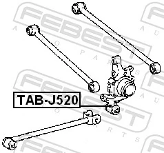 TABJ520 Febest Buje de mangueta trasera