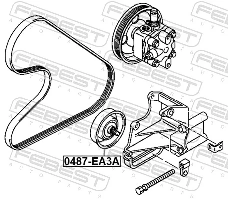 Polea tensora correa poli V SMD362028 Great Wall