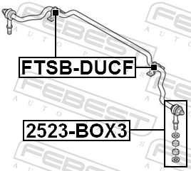 2523BOX3 Febest Bieleta estabilizadora delantera