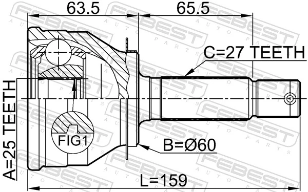 Junta homocinética para Hyundai Sonata III 