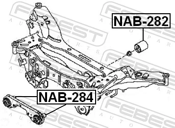 NAB282 Febest Silentblock del puente trasero