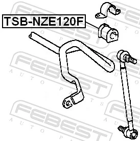TSBNZE120F Febest Buje de barra estabilizadora delantera