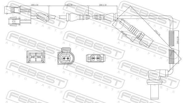 23606010 Febest Sensor de rueda abs