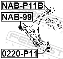 Rótula inferior de suspensión Nissan Primera sedán (P11) (1996 - 2002) precio, desde 9,36 EUR