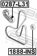 Polea tensora correa poli V 12657189 Peugeot/Citroen