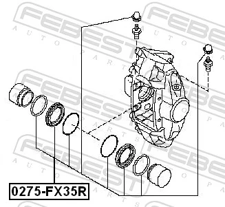  Kit de reparación de pinzas de freno trasero Infiniti G35 